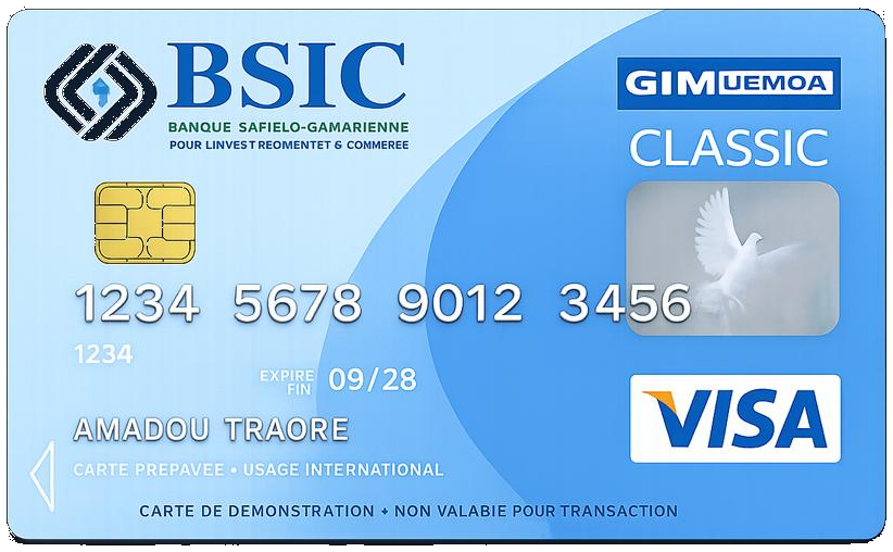 Carte prépayée BSIC VISA