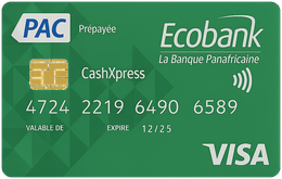 Carte Ecobank CashXpress prépayée